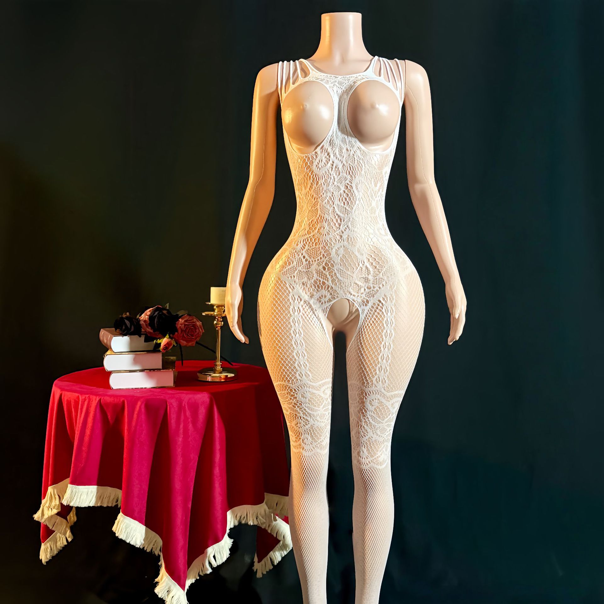 Yue mariposa transfronteriza ropa interior sexy coquete sexy seducción calcetines de malla combinación 4156B image 5
