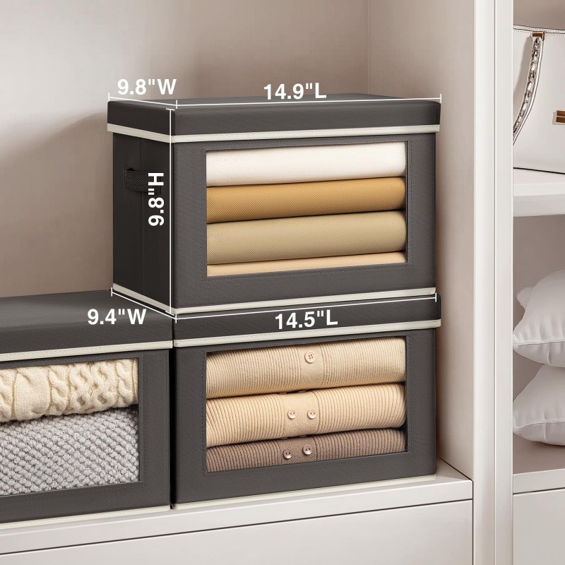 Collapsible Fabric Storage Box For Home Organisation And Closet_voghion.com