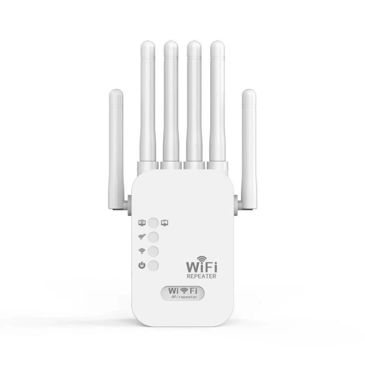 Усилитель сигнала WiFi 4-антенный, 300 м, двойной порт, режим AP/ретранслятор, крепкие внешние антенны