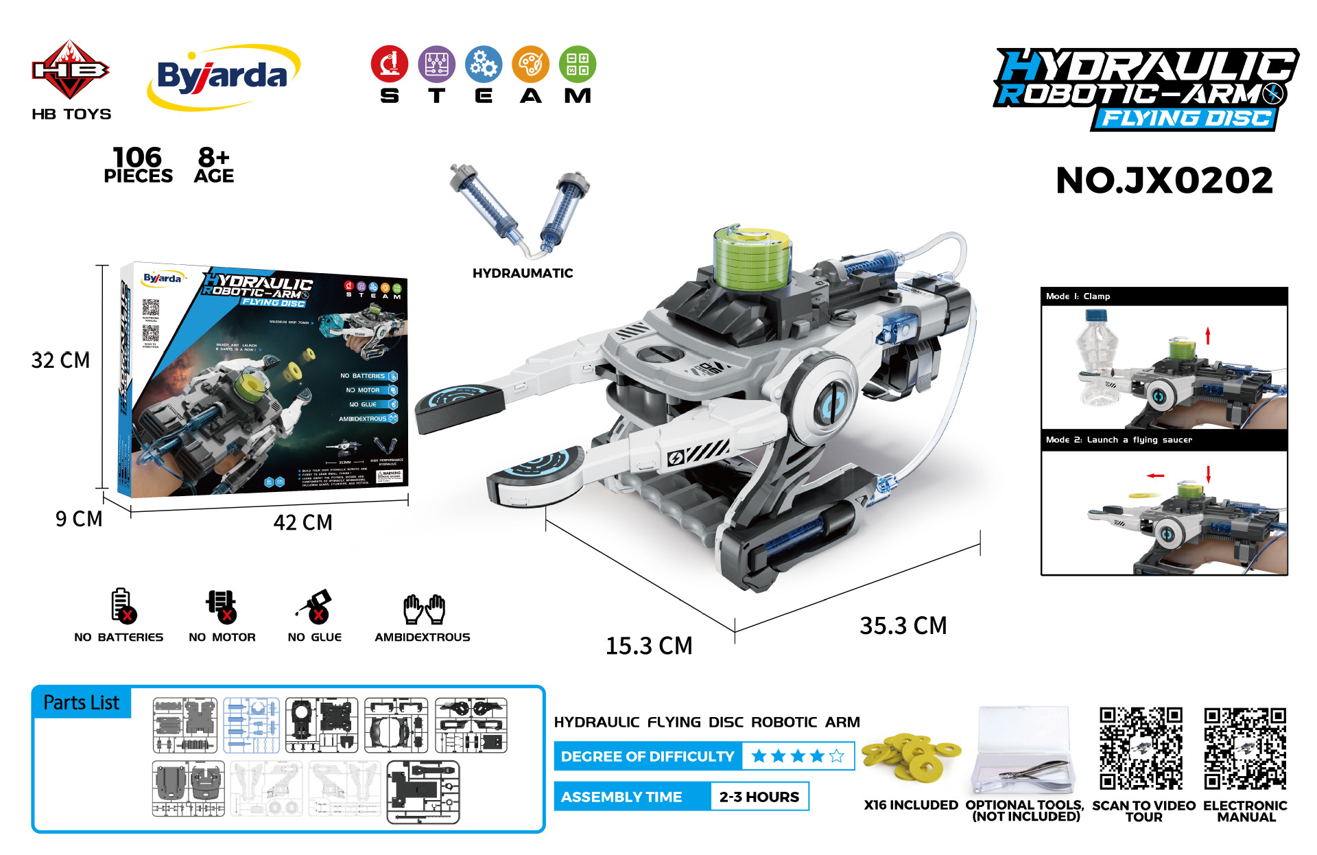 JX0202 유압 비행 접시 조작기(도구 없음)