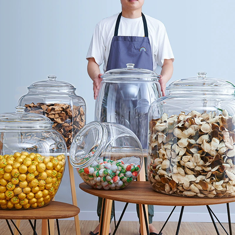 Гарбо герметизирующий резервуар коммерческий прозрачный дисплей Апельсиновая Цедра чай рыбный клей сухие товары пластиковый резервуар для хранения ПК