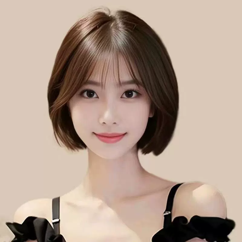 假发女短发新款时尚减龄波波头蓬松锁骨发全头套假发套