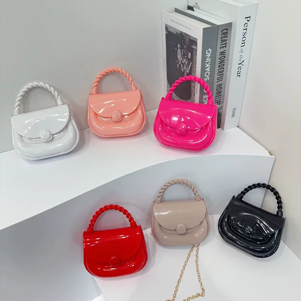 Fashion New Jelly Bag Portable Shoulder Bag 2025 New Candy Color Simple Casual Western Style Small Square Bag
