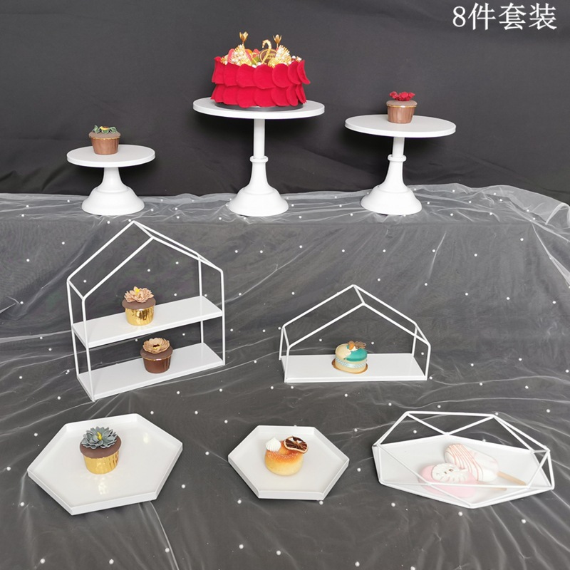 Tabla de postre europea decoración estante de exhibición bandeja de pastel estante de postre estante de té de la tarde estante de bocadillos de boda