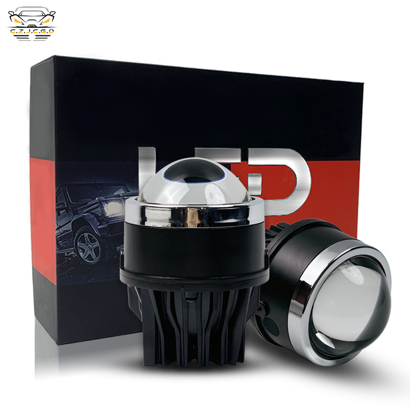 Auto 3 pulgadas LED sin luz directa accesorios de lámpara de niebla de doble luz de luz blanca de lejos y cerca de una lámpara de automóvil lente láser súper brillante modificación