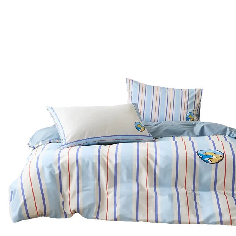 Детский комплект постельного белья Bluebird Cotton - 4 предмета, размер 1.8 м/1.5 м, яркие рисунки для учащихся начальной школы