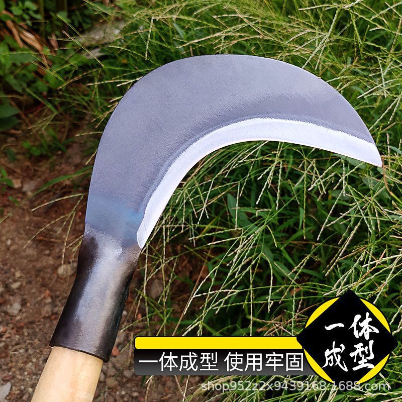 厂家生产神农E型刀宽扇镰刀割草刀镰刀锰钢
