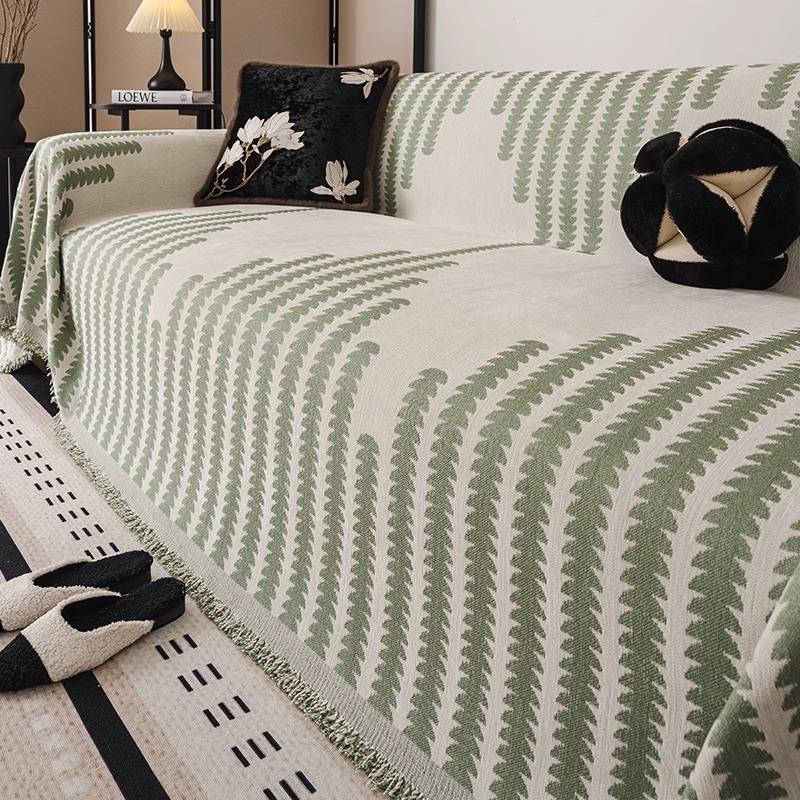 Toalla de tela de sofá universal Four Seasons 2025 nuevo cojín de funda universal de una pieza con todo incluido, cojín antideslizante de fila recta