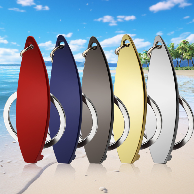 New multifunctional bottle opener keychain seaside surfboard keychain pendant surf club small gift