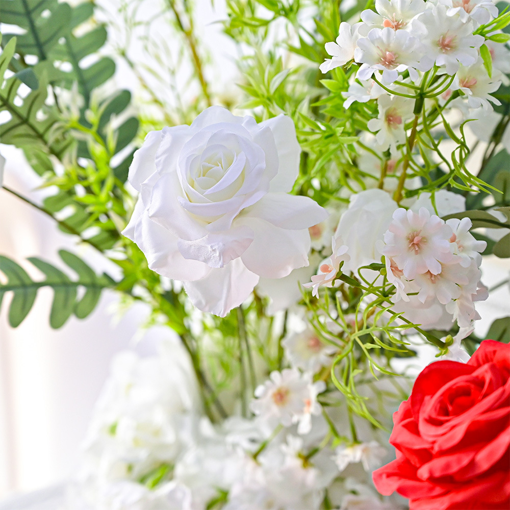 2025 decoración de boda flor de boda flores de simulación flores falsas flores de plástico flor de tierra flor de guía decoración de pasarela