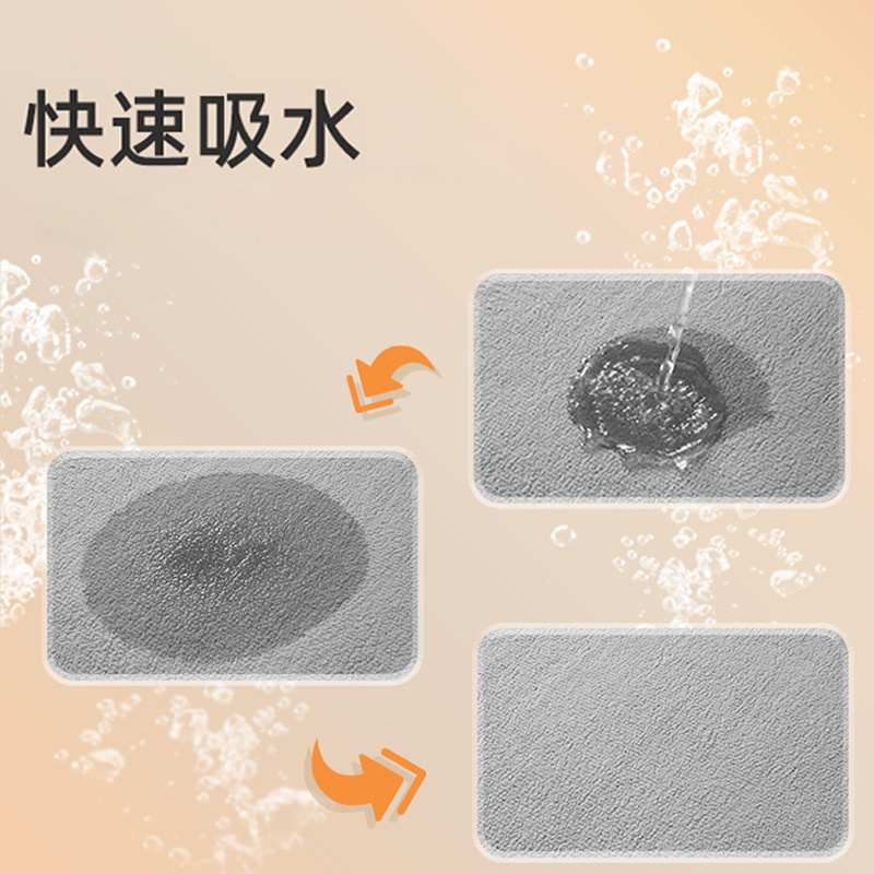 Alfombra de piso de baño estera absorbente antideslizante resistente a las caídas inodoro puerta del baño alfombra de baño estera de secado rápido