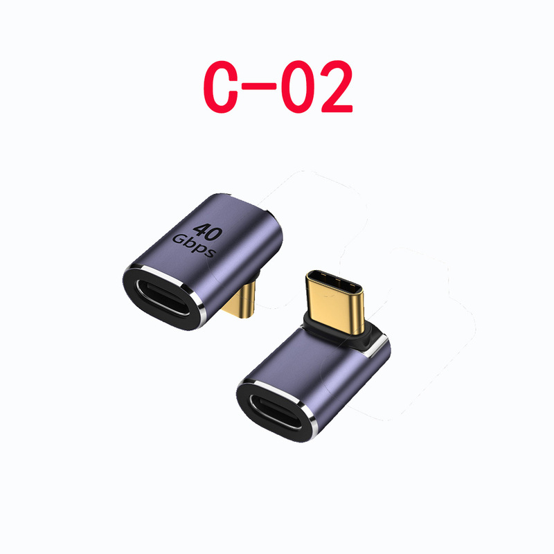 Type cアダプタusb 3.1アダプタ雷インターフェイス磁気プラグ公転母延長エルボ|undefined