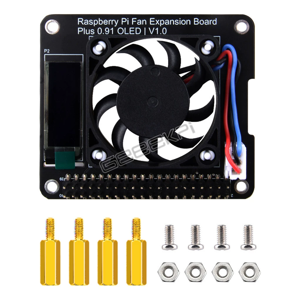 Подходящий для Raspberry PI с OLED вентиляторным расширительным модулем (перенос платы не включен)