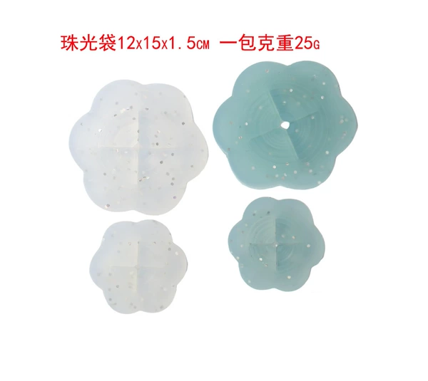 Silicone transparent green small loose powder, 1 pieces