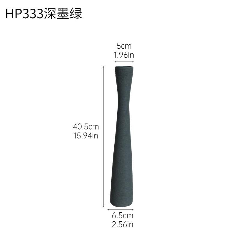 Vaso de cerámica simple y delgada larga larga rama larga flor grande arreglador de flores gabinete de televisión gabinete de entrada decoración doméstica