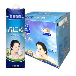 1Lx6 cans of classic Chengde almond juice plant protein beverage are priced at 1 liter of large cans of qiju