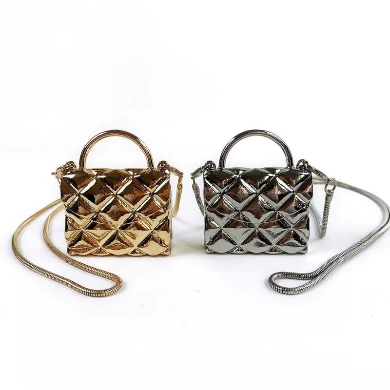 South Korea purchasing niche designer brand handmade fashion silver vintage box bag chain messenger bag creative bag