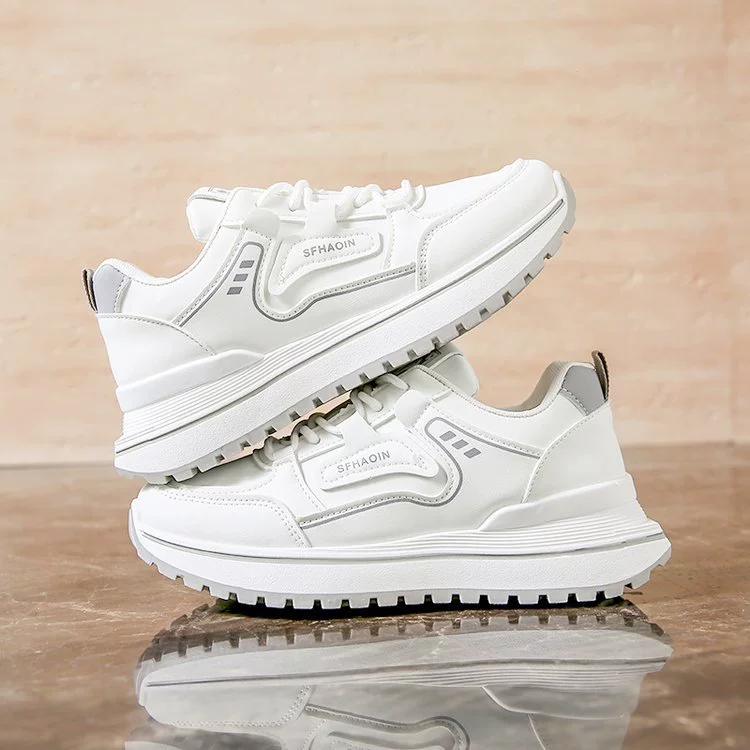 Маленькие белые туфли с круглой головой, женские 2025 новые весенние кроссовки с низким верхом