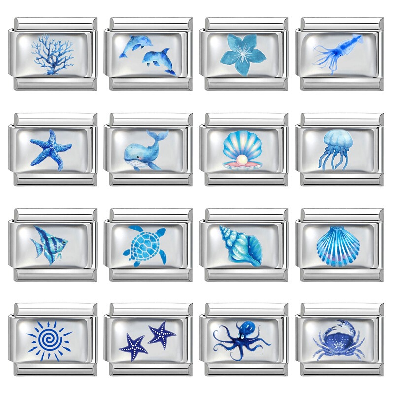 Italian Modular Ocean-Themed Fashionable DIY Creative Multifunctional Italian Connectable Modular Bracelet Italian Modular Ocean-Themed Fashionable DIY Creative Multifunctional Italian Connectable Modular Bracelet