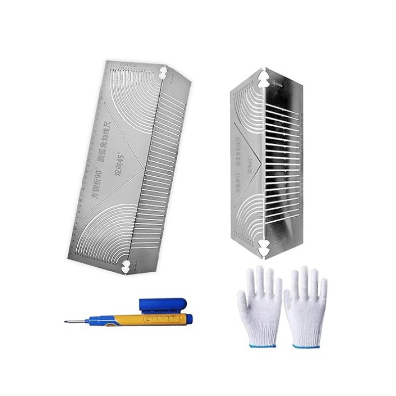 精密弯曲角度和圆弧标记工具，可调节的两用角度和圆弧标记器