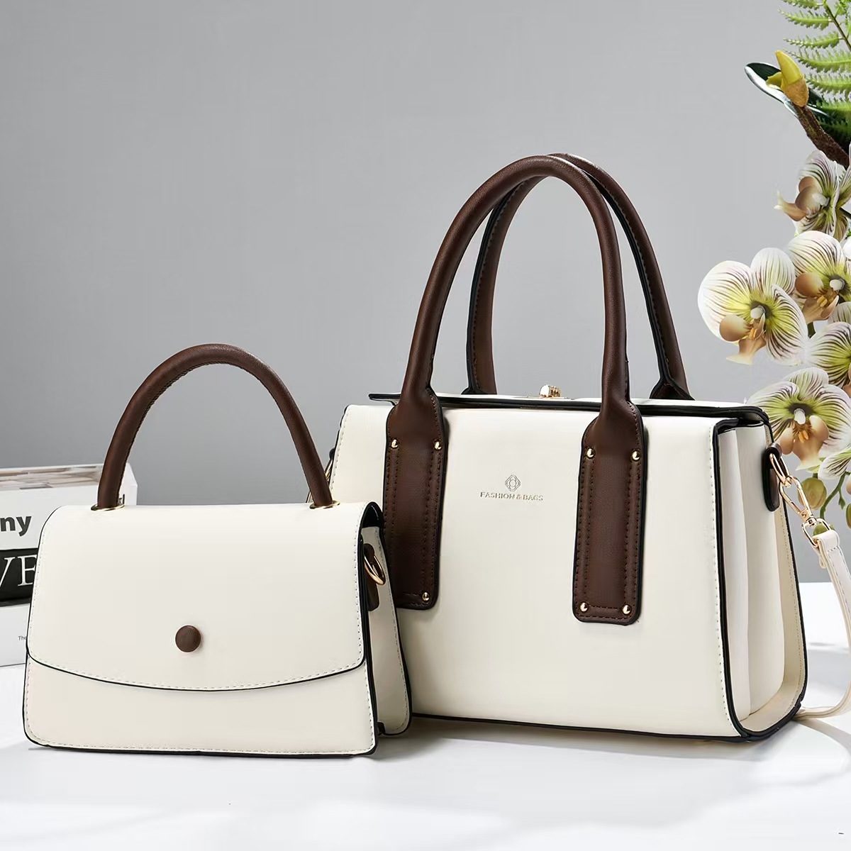 Dos piezas de paquete de bolsos de mano, bolsos de hombro de moda casuales, bolsos de transporte diario, bolsos transfronterizos