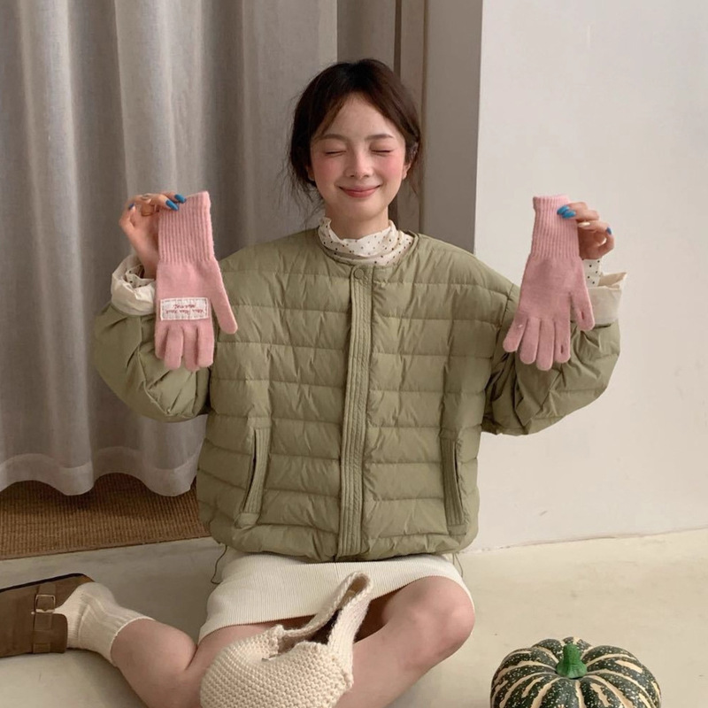 韩版排骨服小众休闲短款羽绒服女小个子百搭休闲宽松白鸭绒外套|undefined