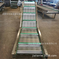 耐高温链板提升上料输送机传送304不锈钢爬坡碳钢重型链板输送机