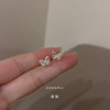 Silver needle, zirconium, small design earrings, silver 925 sample, 2022 collection, simple and elegant design, light luxury style, trend of season