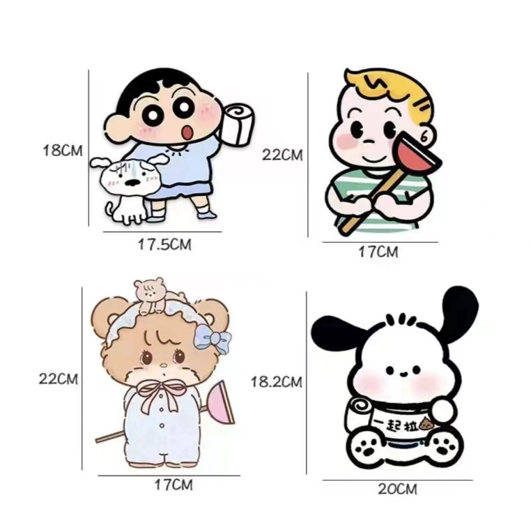 Новый новый маленький новый мультфильм самоклеистый туалет наклейки для дезодоранта