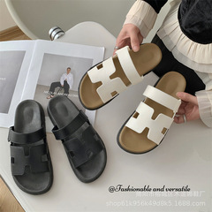 Shopee shopee 越境電子商取引厚底サンダル女性の夏の新しい H バンドワンラインサンダル卸売