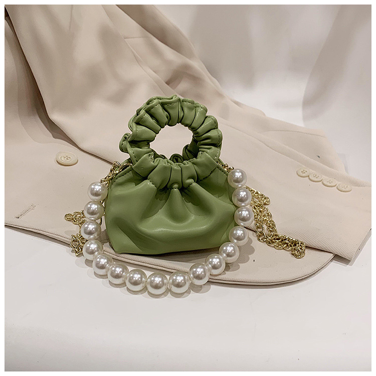 255g Weight Beading, Pearls Fashion Element Clasp Frame Closure Type Top Handle, Chain Strap Type Crossbody Bag Bags Type Casual, Daily, Shopping Occasion Pu Leather Material Solid Color Pattern All Seasons Season Kid'S Gender Cute Style Bucket Shape Kid'S Pu Leather Solid Color Cute Beading Pearls Bucket Clasp Frame Crossbody Bag 17