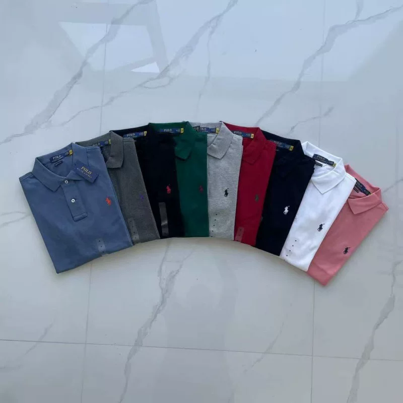 Поло мужское (Ralph Lauren) летнее короткий рукав, с вышитым пони, повседневное