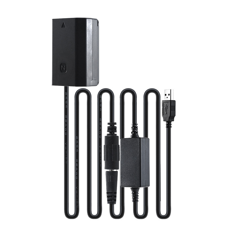 NP-FZ100 fake battery ZV-E1 E10II A7M3 M4 R3 R5 external USB charging treasure power supply cable