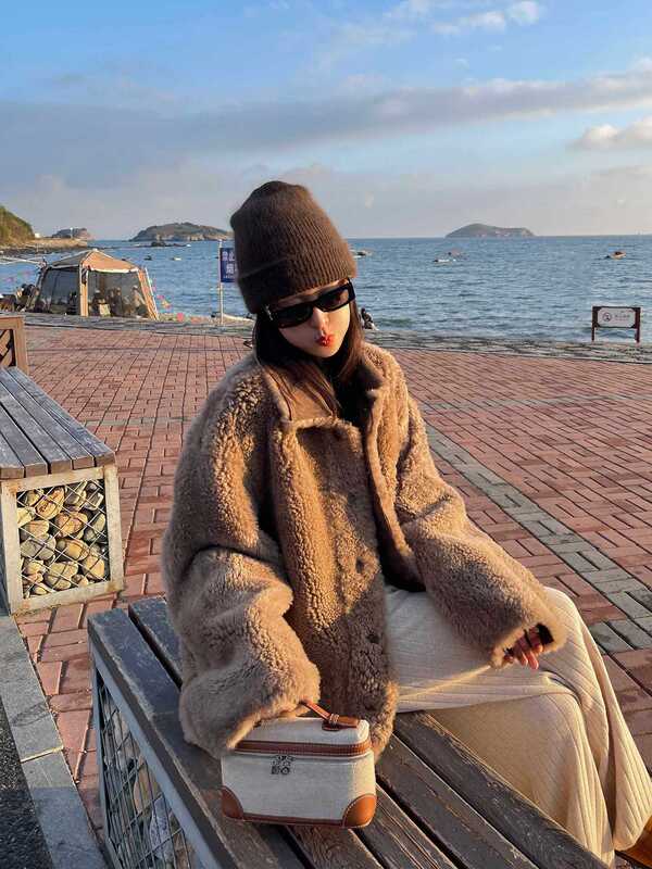 中长款羊毛汉南洞双面穿A级绒面皮毛一体皮草外套女2025冬季新款|undefined