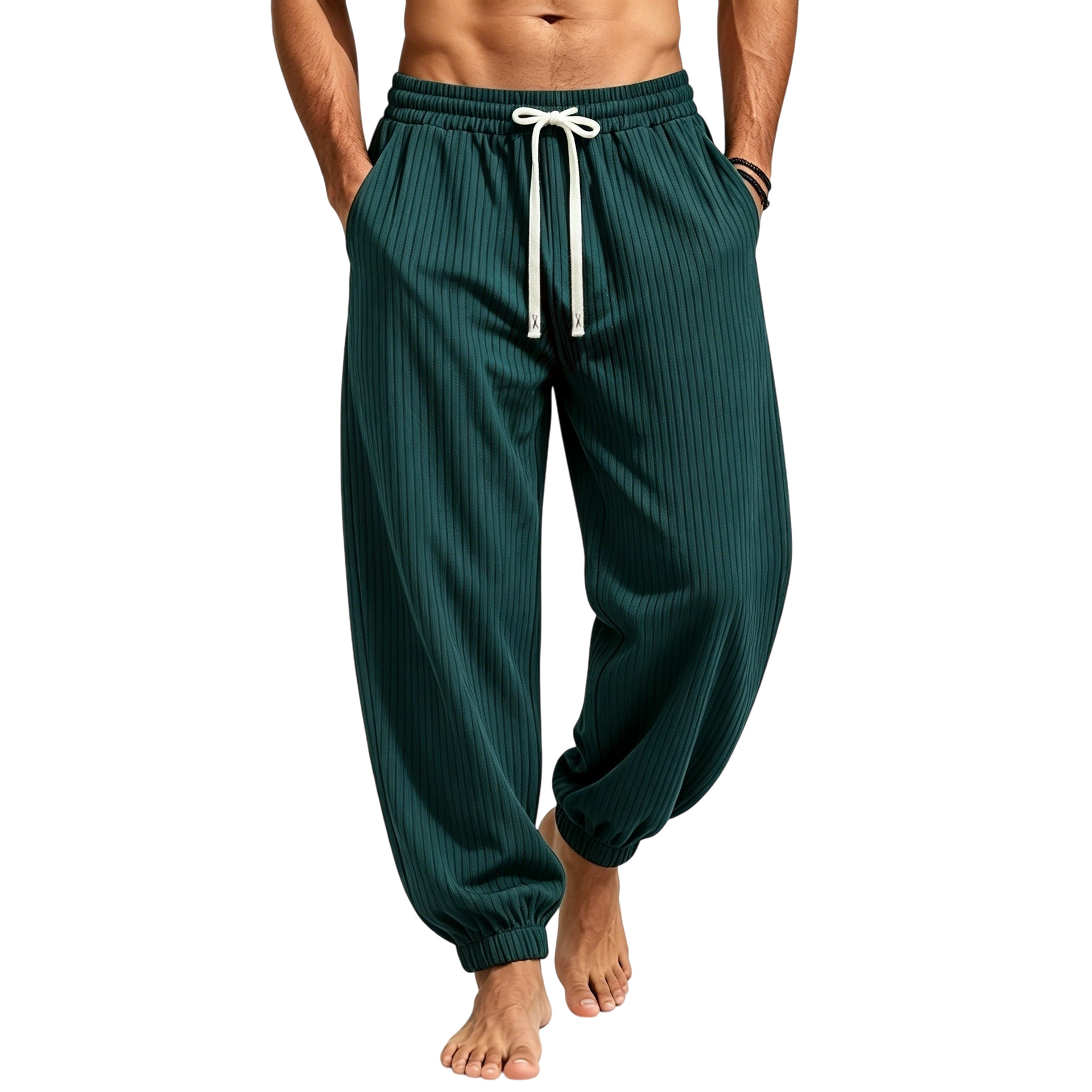 Men's Jogger Sweatpants Loose Fit Drawstring Athletic Trousers_voghion.com