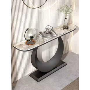 Hallway Table End View Table Rock Board Internet Celebrity Italian Style Home Cabinet Simple Modern Light Luxury Living Room Wall Desk Corridor