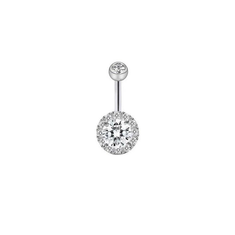 П physiological belly button piercing stainless steel with zircon, Aliexpress, ebay, Amazon