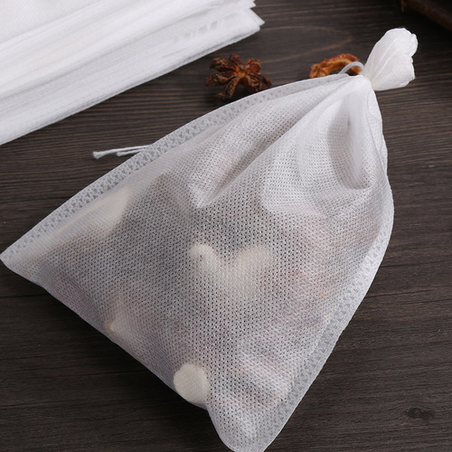 100 pieces of non-woven fabric 16*21cm threaded disposable tea bags, decoction bags, tea bags, soup bags, residue filter bags