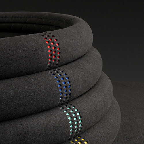 Guanqi Fuzzy Leather Steering Wheel Cover Universal for Winter General Motors Men's High-Grade Anti-Slip Sweat Absorbent Simple Steering Wheel Cover Wholesale