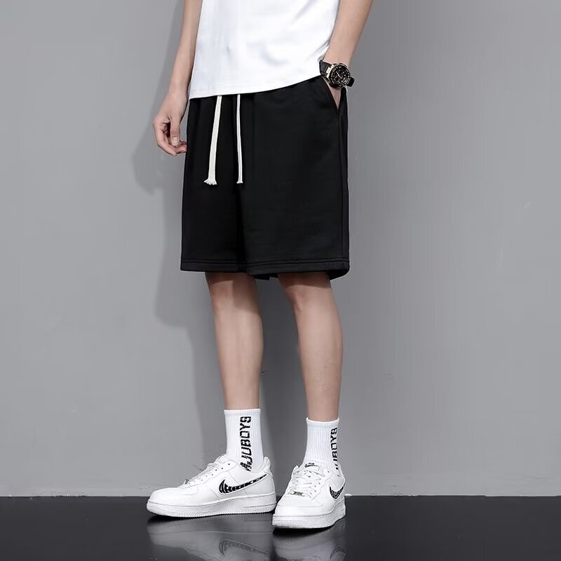 Summer Men's Solid Color Shorts Korean Style Trendy Cheap Five-Point Shorts Trendy Brand Casual Sports Basketball Mid-Length Shorts Thin Wholesale