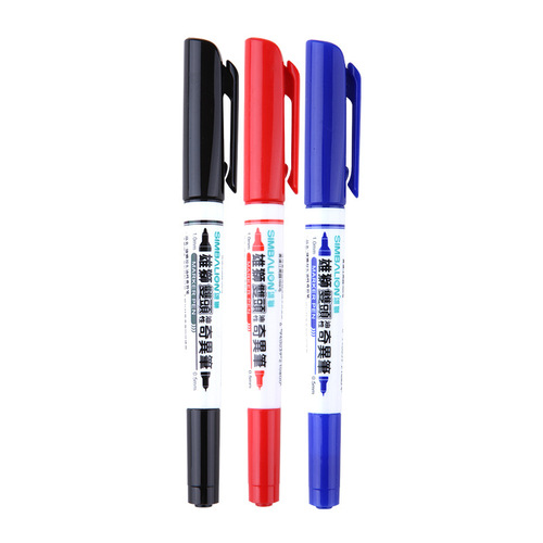 Lion oil-based marker pen wholesale art hook line pen strange pen waterproof non-fading thin head small double head