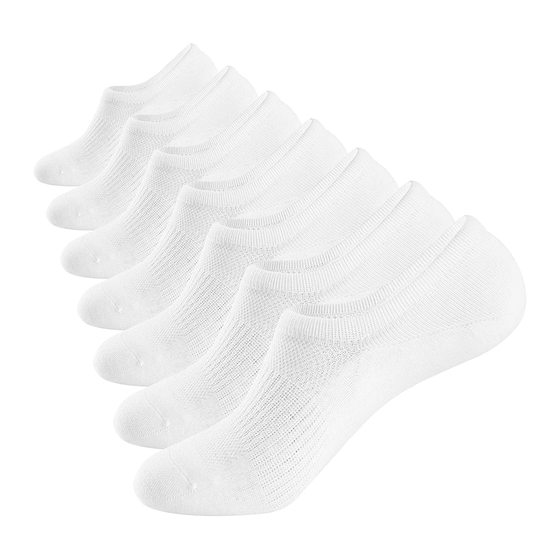 Soft COTTON mesh waist invisible socks elastic silicone non-slip COTTON NO SHOW SOCK cross-border factory