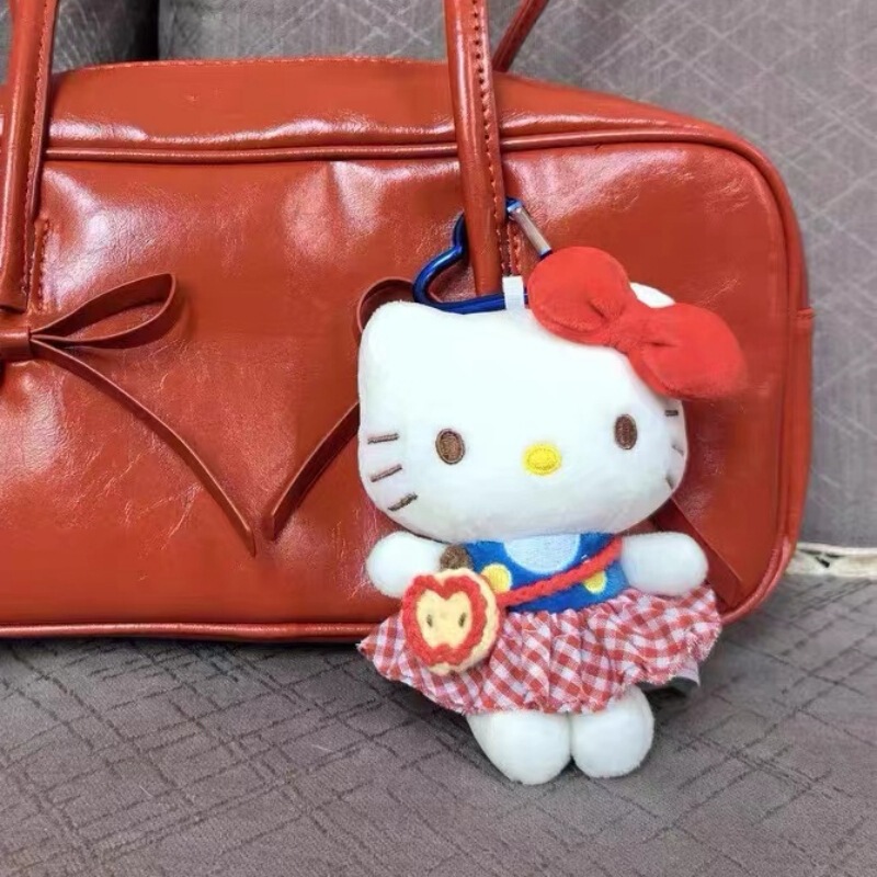 新款海盐夏天hellokitty包包挂件钥匙扣毛绒凯蒂猫小公仔玩偶礼物|undefined