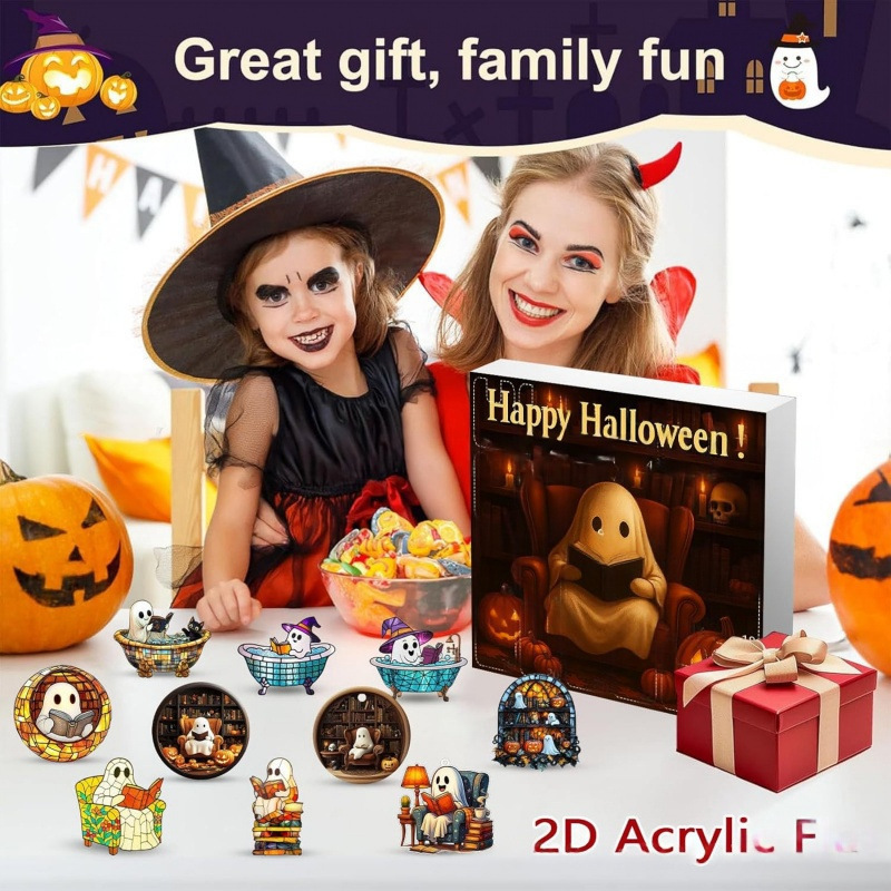 Halloween Countdown Calendar万圣节倒计时日历 2025-24 PCS|undefined