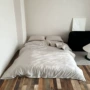 丝滑砂洗床上纯色床单
