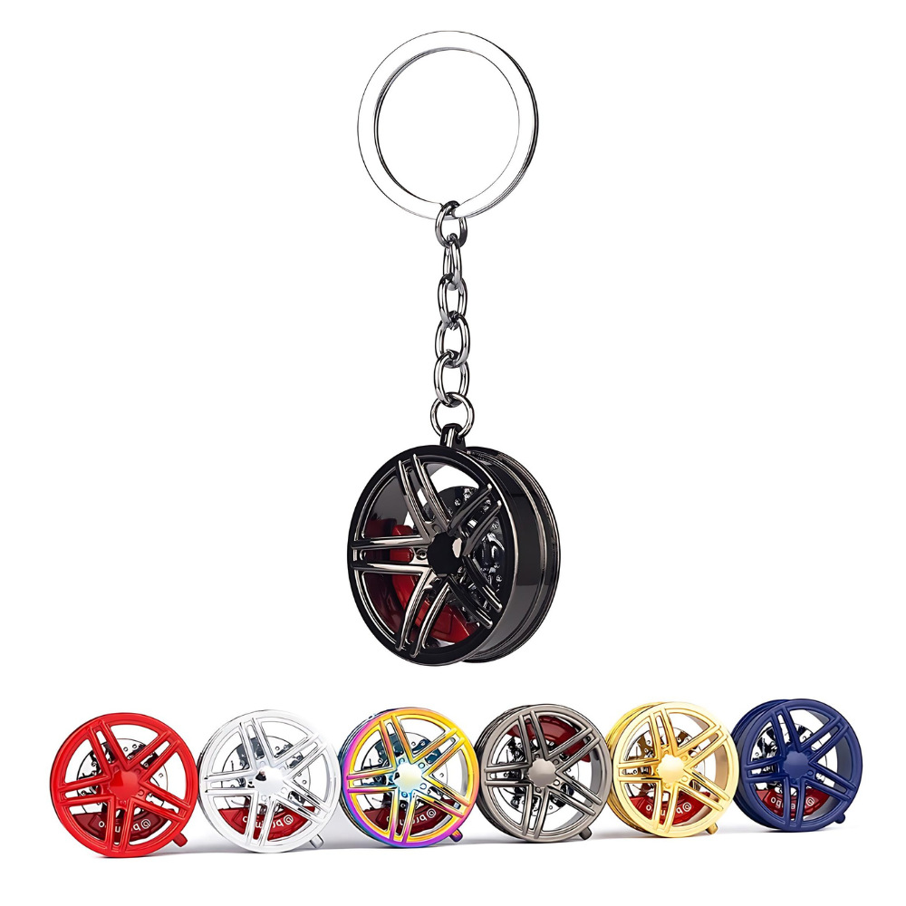 Comercio exterior coche caliente Mercedes Benz AMG rueda Hub llavero Modificación del coche de metal freno rueda Hub clave colgante