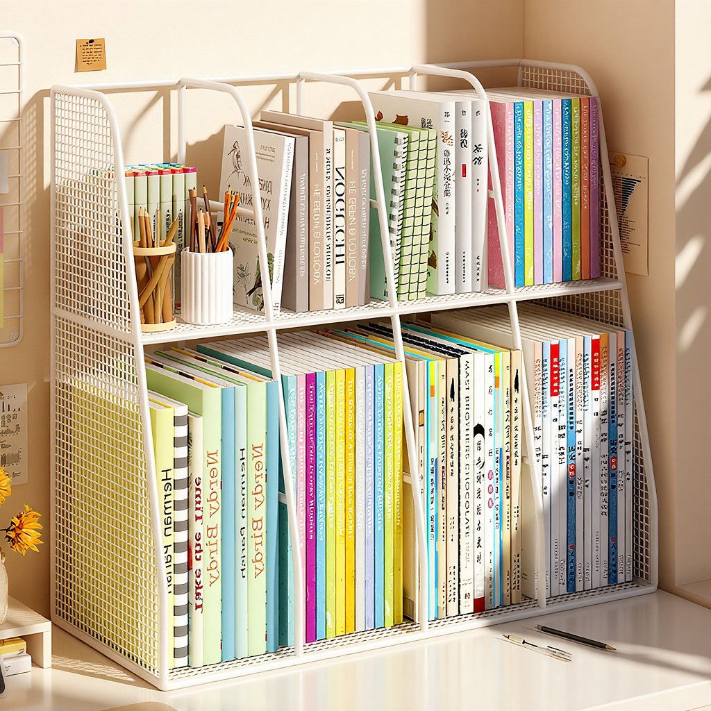 Book Stand, Bookshelf, Desktop Storage Rack, Student Desk Book Storage Rack, Office Desk File Rack, Simple Bookcase