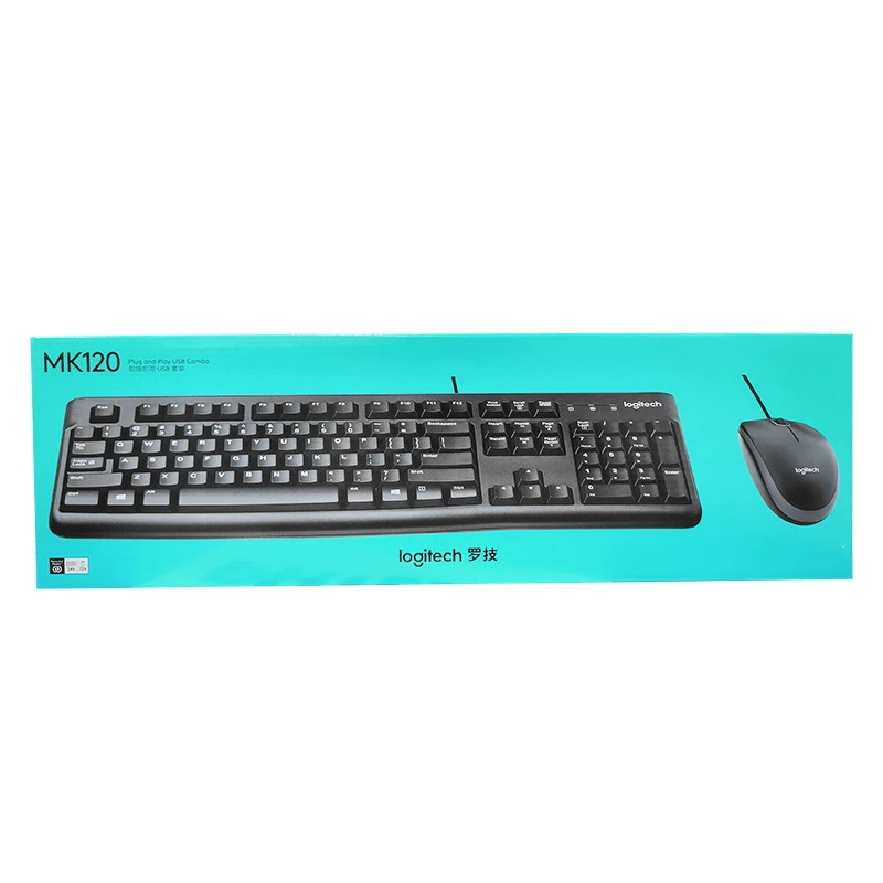 Клавиатура и мышь Logitech MK120 проводной комплект (920-002589) Черный/3 года гарантии