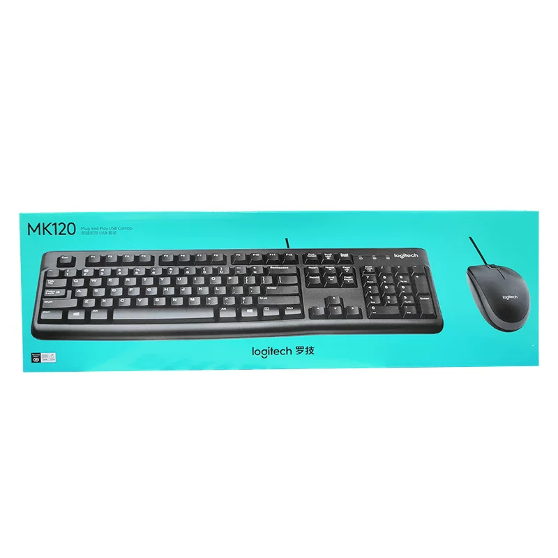 Клавиатура и мышь Logitech MK120 проводной комплект (920-002589) Черный/3 года гарантии