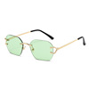 Square line metal sunglasses, European style, 2023